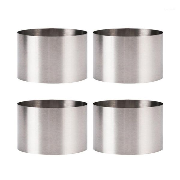 

4pcs 6*6*5/8*8*5cm circular stainless steel mousse ring cake cookie baking mold stainless steel biscuit mould for baking1