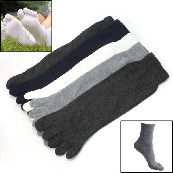 

5pairs fashion men five fingers separate toe socks comfortable warm anti-drop non-slip fabric breathable socks collant femme1, Black