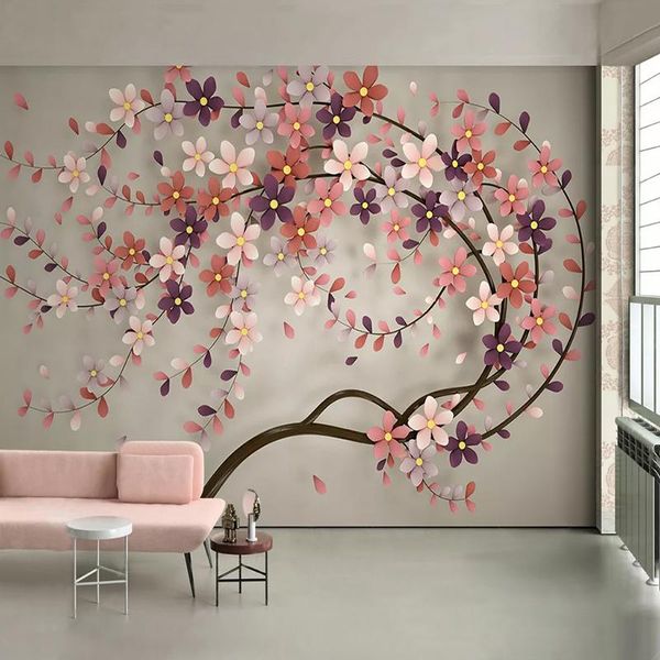 

wallpapers custom 3d po wallpaper flower tree wall painting for living room restaurant bedroom large mural paper floral