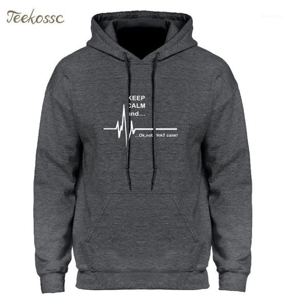 

keep calm and...not that calm hoodie men ekg heart rate paramedic hoodies mens 2020 winter autumn funny hooded sweatshirt1, Black