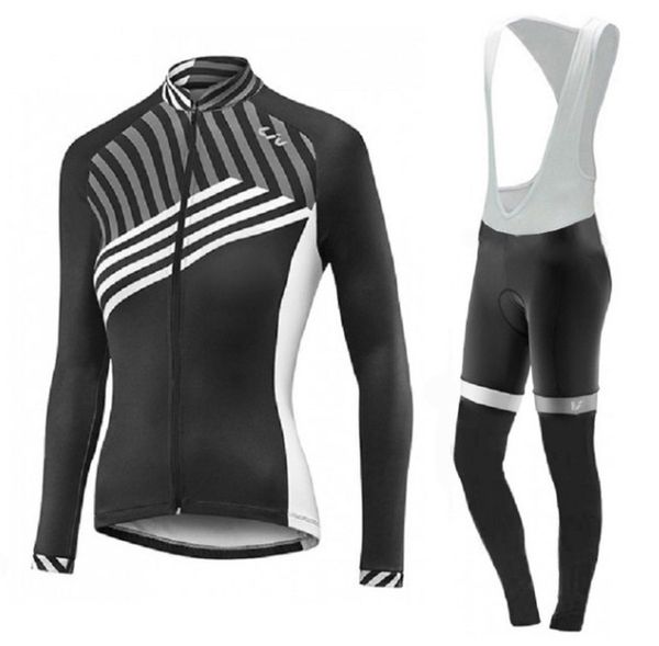 Bisiklet forması setleri kadınlar takım elbise bisiklet uzun kollu gömlek yelek jartiyer pantolon bisiklet giyim takımı kış