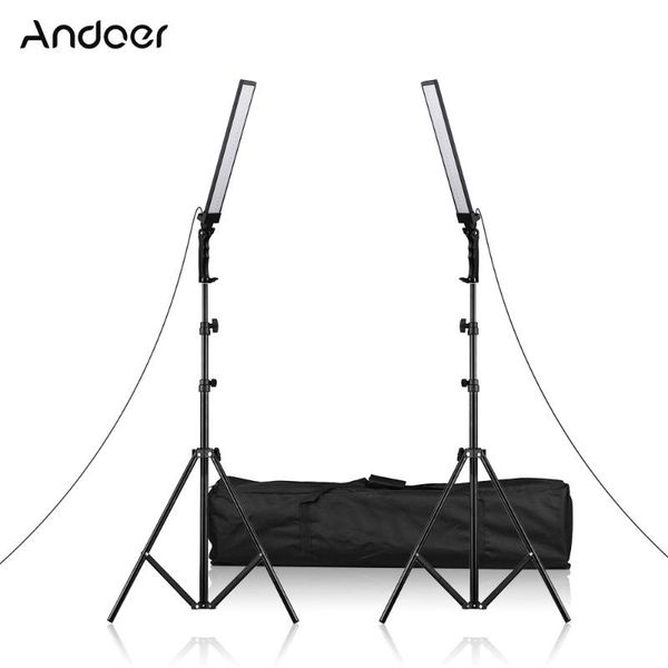 

andoer 60cm/23.6in handheld led lighting kit 90pcs 24w beads dimmable pgraphy led video light fill-in light bar handheld
