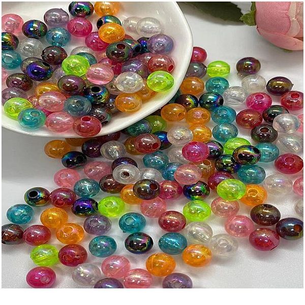 

diy colorful mixed color acrylic beads, bracelet necklace, pendant pendant 6mm * 100pcs/8mm*50pcs diy sqcwum