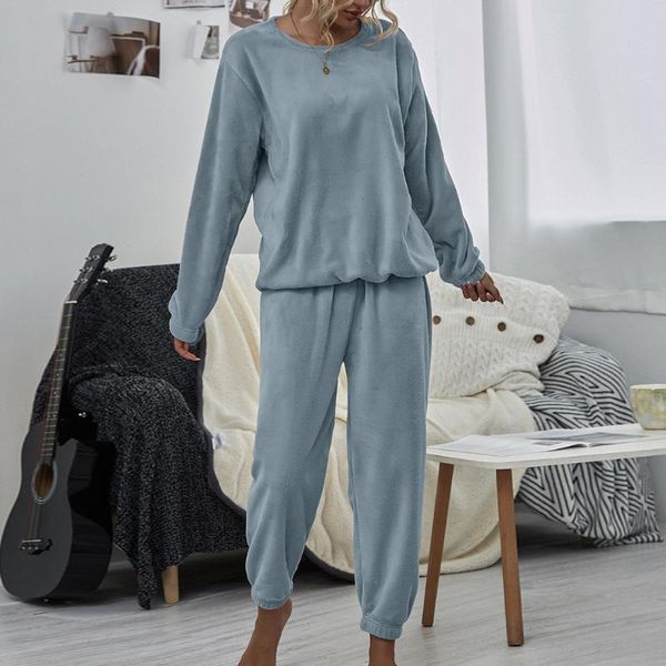

plus size 2 piece set women sweatsuit fall 2020 women clothing lounge wear plush shirts and sweatpant outfits 2 pc set for, Gray