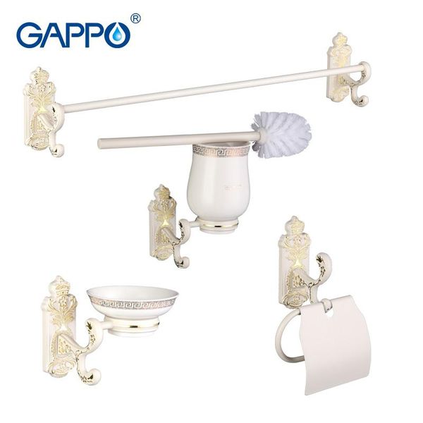 

gappo 4pc set bathroom accessories towel bar soap dish toothbrush holder toilet brush holder bath hardware sets g35t4 1 bbyrol lipper