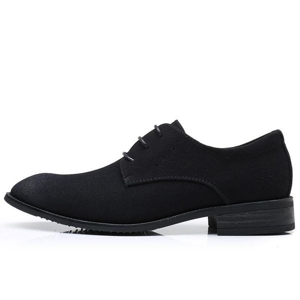 

acebuy2 2020 men dress shoes bullock oxfords shoes for men breathable formal wedding leather, Black