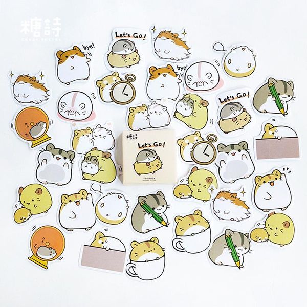 

45pcs lot cute hamster mini paper sticker decoration diy ablum diary scrapbooking seal stickers kawaii stationery school supply qylqxd