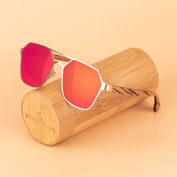 

bobo bird sunglasses women men wooden sun glasses polarized female male metal lunette soleil femme eyewear in gifts wood box, White;black