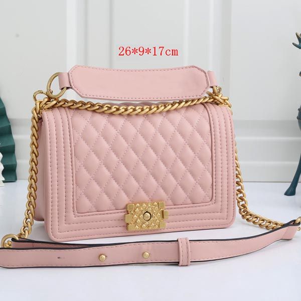 

new ladies shoulder bag messenger bag leather designer famous handbag women chain party bag pure color pull woman outdoor bags sz 26*9*17 cm