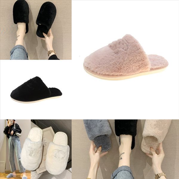 

rulrk men massage slippers home floor slippers cute plush ball surper memory plush slipper home comfy soft foam non-slip large size, Black