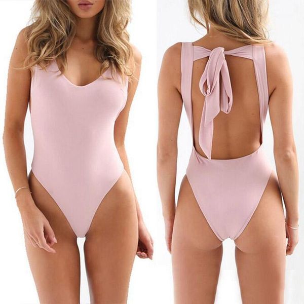 

women one piece jumpsuit monokini swimwear bathing suit summer beach backless swimsuit fh991, White;black