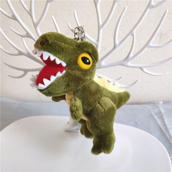 

wholesale cute key holder mini dinosaur plush baby toy doll car key rings plush keychain & kid gift