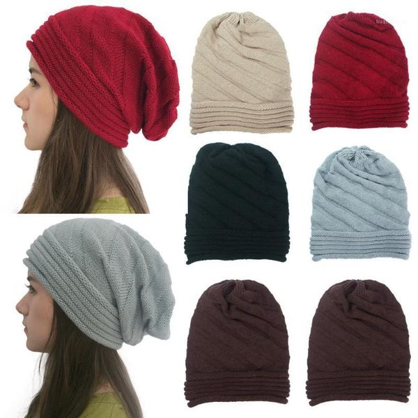 

winter hats for women's hat wool knit beanies warm casual solid caps chapeu feminino winter hats for women knitted beanie1