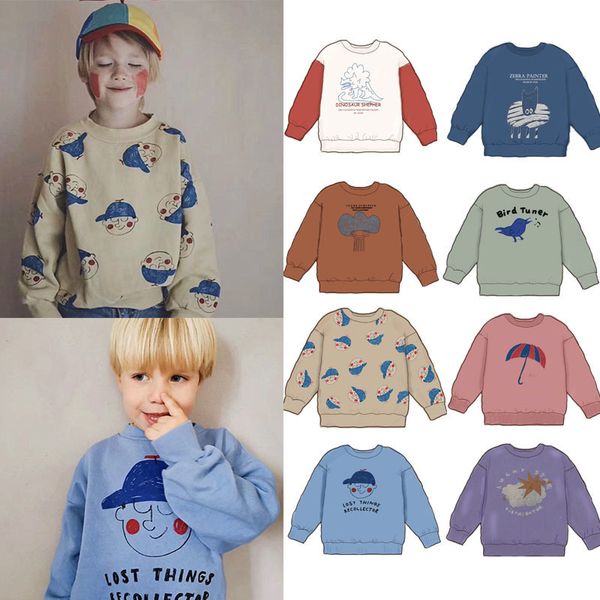 

enkelibb kid autumn winter collection sweatshirt boys girls fashion brand deisgn cotton baby lovely long sleeve thicken 1006, Blue