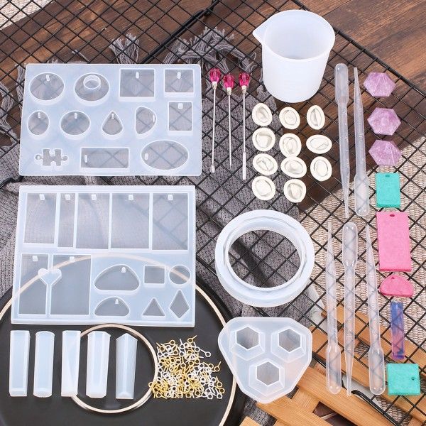 

diy jewelry resin casting molds and tools full kit for jewelry pendant craft making set contains resin epoxy molds kimter-c357fz