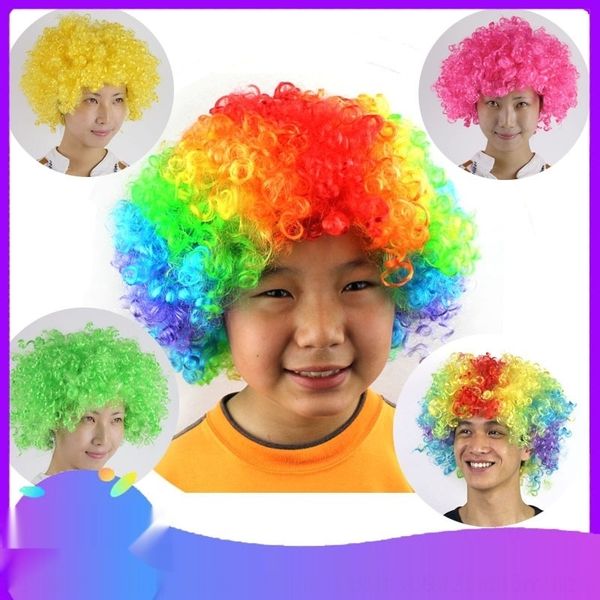 

aa18n fans supplies colorful funny headwear clown explosive head cover fans party supplies headwear funny wig party colorful wigclown wig ex