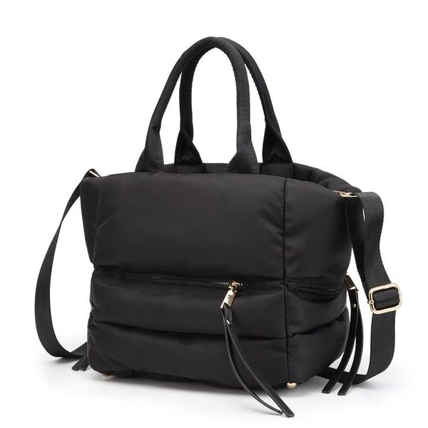 

2020 new lady shoulder bags winter space cotton handbag women casual totes bag down feather padded sac a mian crossbody bag