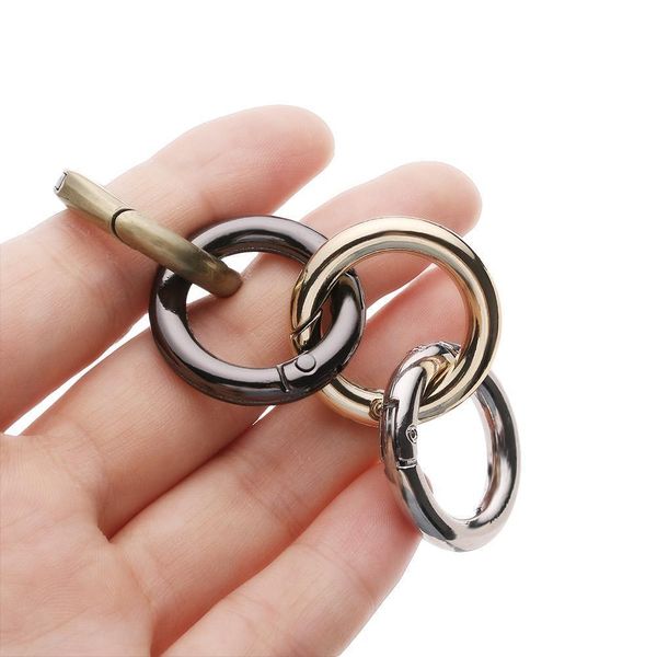

2 pcs zinc alloy plated gate spring o-ring buckles round push trigger snap hooks clips carabiner purses handbags carabiner q bbyytu