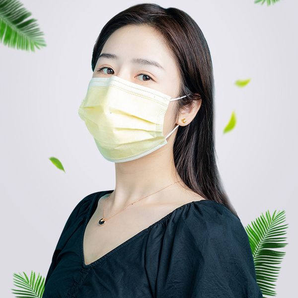 

balck disposable face colorful mask 3 layer gray pink dust mouth masks cover 3-ply non-woven 1000pcs