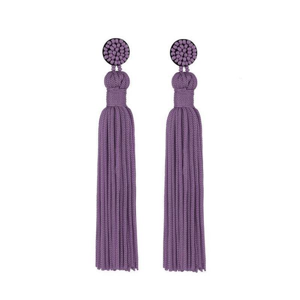 

1pair polyester thread earrings tassel pendant diy jewelry making craft tassel female personality decoration h jllunx
