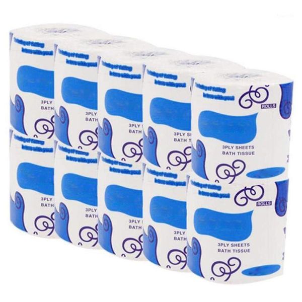 

1/10 roll toilet paper tissue high absorbent native wood pulp 3 ply soft roll paper towel bath bathroom cleaning tissue1