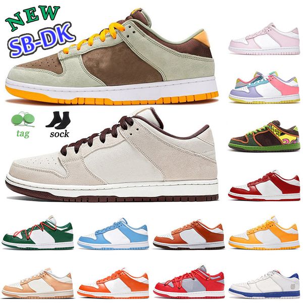 

designer sb_dk mens womens flats running shoes unc 2021 off 2022 scrap archeo brown dusty olive sea glass chunky dunky ceramic summit white