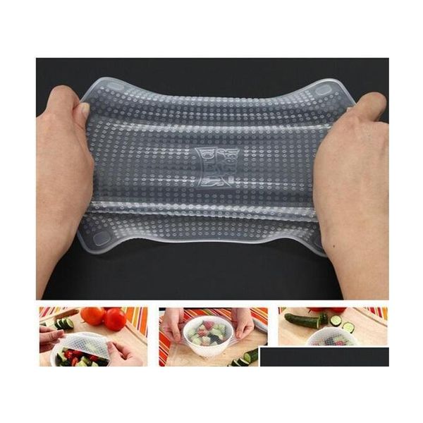 

reusable sile food wrap seal cover set of 4 fresh clear fresh fi qylokw bdetoys
