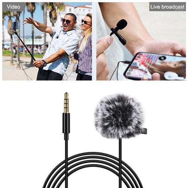 

3.5mm/type c hands computer clip on mini lapel microphone1