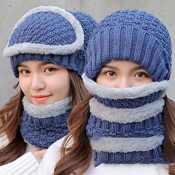 

beanie scarf and mask set 3 pieces knitted hat neck thick knit winter hats warm scarfs skullies beanies dad cap 5 nafhp