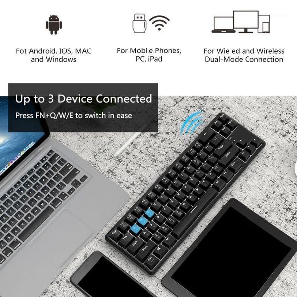 

wired bluetooth 68 keys with anti-ghosting design mechanical keyboard for ajazz k680t different backlight modes type-c interface1