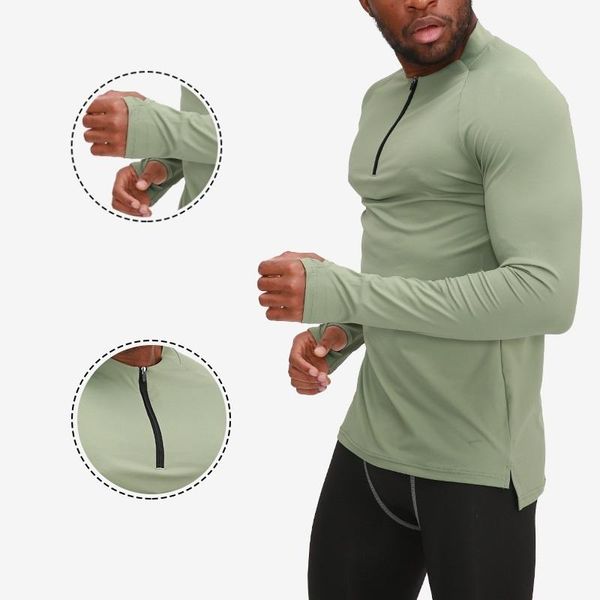 

outdoor t-shirts compression shirt 2021 fitness clothes men's quick-drying breathable running tights long sleeves jogging base coat, Gray;blue