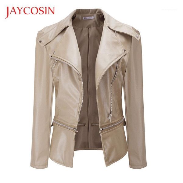 

jaycosin women faux collar winter warmshort coat leather jacket parka overcoat outwear materials fashion 725#21, Black;brown