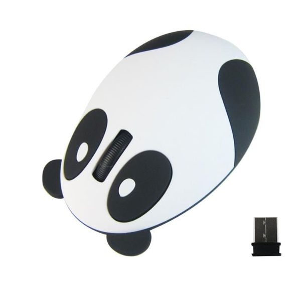 

silent mouse 2.4g wireless charging mouse cartoon cute panda optical white pink
