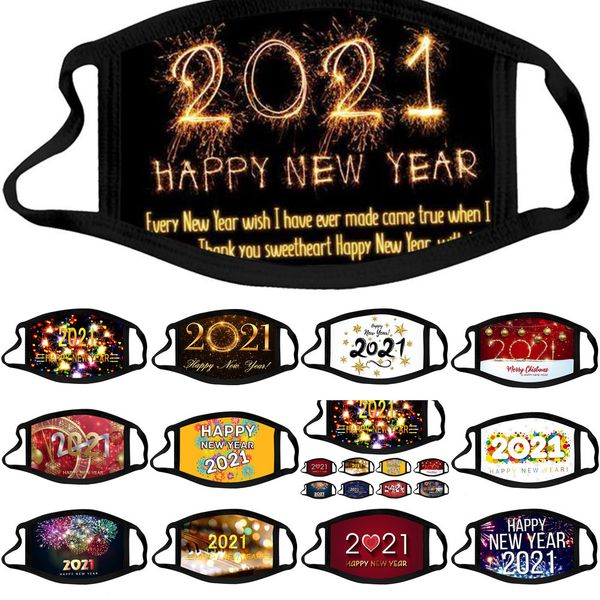 

designer 2021 mouth face mask washable dust and haze masks black red white happy new year facemask fast shipping 4 nskit
