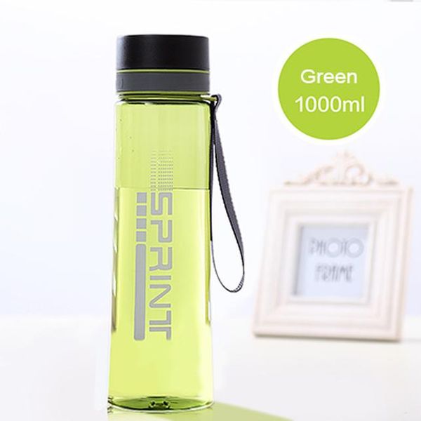 

большая мощность 1000 мл пластиковая бутылка с водой с веревкой портативный открытый космический прогулке пешие прогулки по охрану путешеств