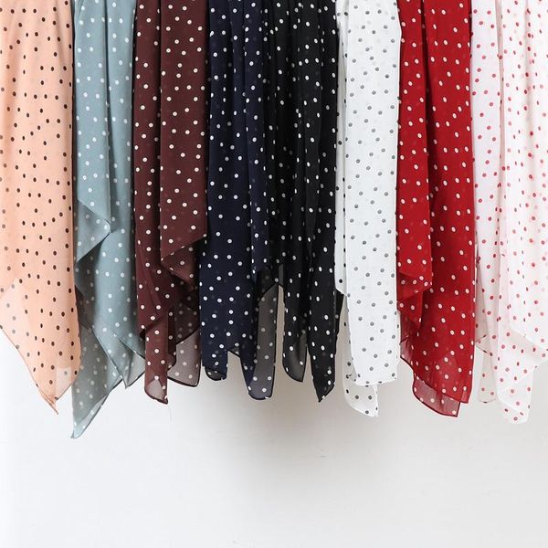 

shawls women printed floral bubble chiffon hijab scarf wraps soft long islam muslim dots scarves hijabs, Blue;gray