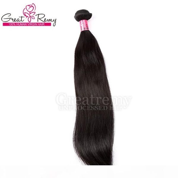 

color #1b straight hair 1pc retail 100% double weft peruvian hair weft unprocessed virgin human hair extension greatremy drop shipping, Black