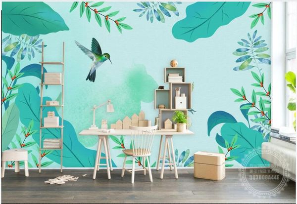 

3d wallpaper custom p mural on the wall fresh watercolor pastoral leaves living room home decor 3d wall murals wallpaper for walls 3 d