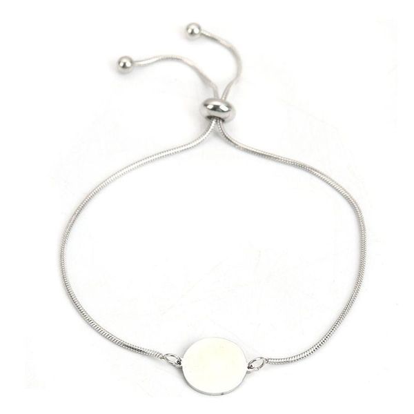 

charm bracelets fashion stainless steel adjustable slider/ slide bolo snake chain women jewelry gift 26.1 - 25.5cm long, 1 pc, Golden;silver