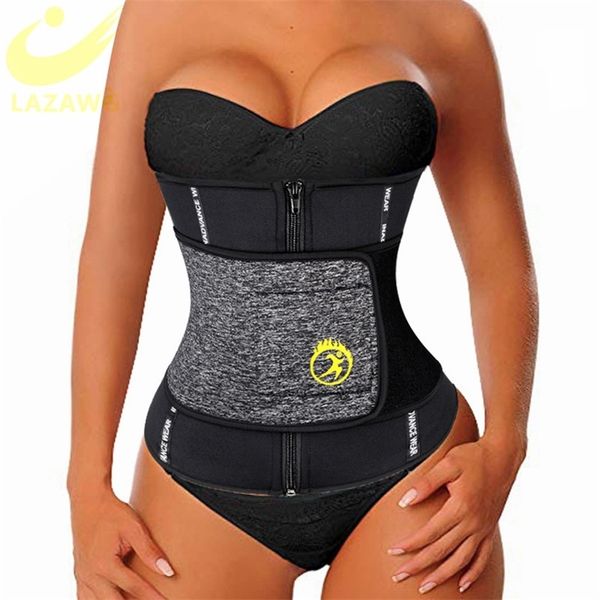 

lazawg waist trainer corset underbust sport cincher womens workout body shaper weight loss tummy control sport workout sweat lj201210, Black;white