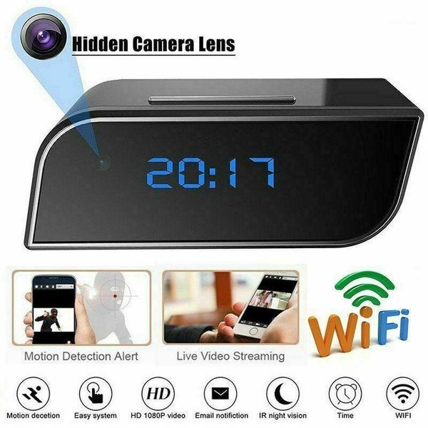 

wifi digital alarm clocks with hd 1080p wifi camera motion security ir cam camera1