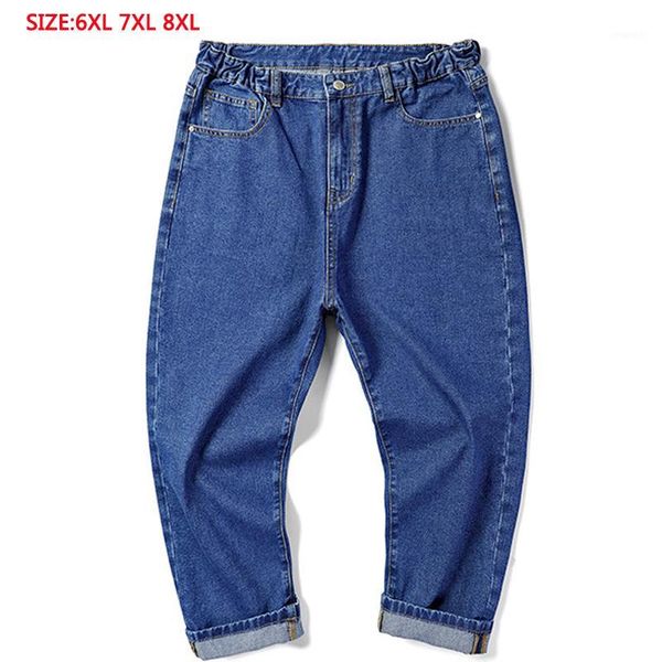 

ankle-length summer new jeans men's pants cotton jeans drect sell extra large super big plus size 28-6xl 7xl 8xl1, Blue