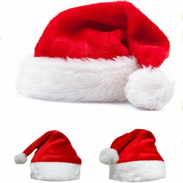 

pudcoco 2020 new christmas santa claus hat warm plush elastic cap cosplay costume hat, Yellow