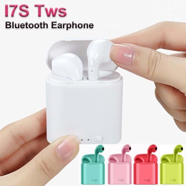 

i7s i9s tws беспроводной мобильный чехол bluetooth наушники черный / белый цвет для для iphone наушники телефона крышка телефона