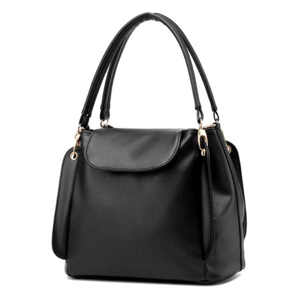 

fashion women handbag solid pu leather soft shoulder bags bolsa feminina lady bags for women sac main femme