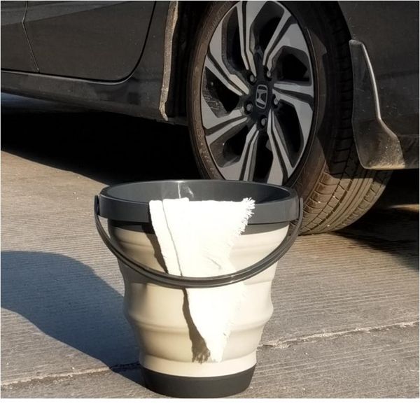 

promotion folding bucket sile bucket for fishing car wash outdoor fishing supplies bathroom kitchen camp bu bbymgz