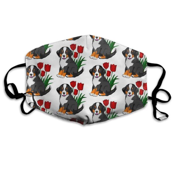 

comfortable two layer dust mask, soft bernese mountain dog face mask cover mouth for adults and teens