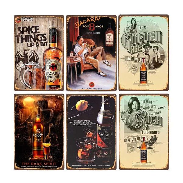 

sign 30x20cm bar decor plaque vintage pub rum poster retro decorative room plate wine tin metal home alcohol bbyvty bwkf