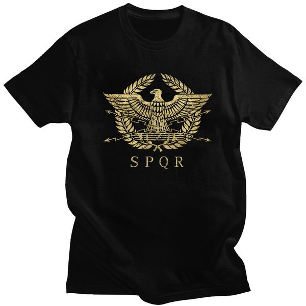 

sport retro grunge roman empire emblem tshirt men short sleeved coat of arms gladiator imperial golden eagle t-shirt cotton tee shirt