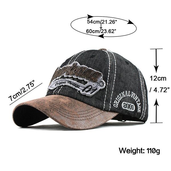 

flb] caps new men's cap denim бейсбол для мужчин streetwear женщин папа hat snapback вышивки повседневный casquette hip hop cap f358 201026, Blue;gray